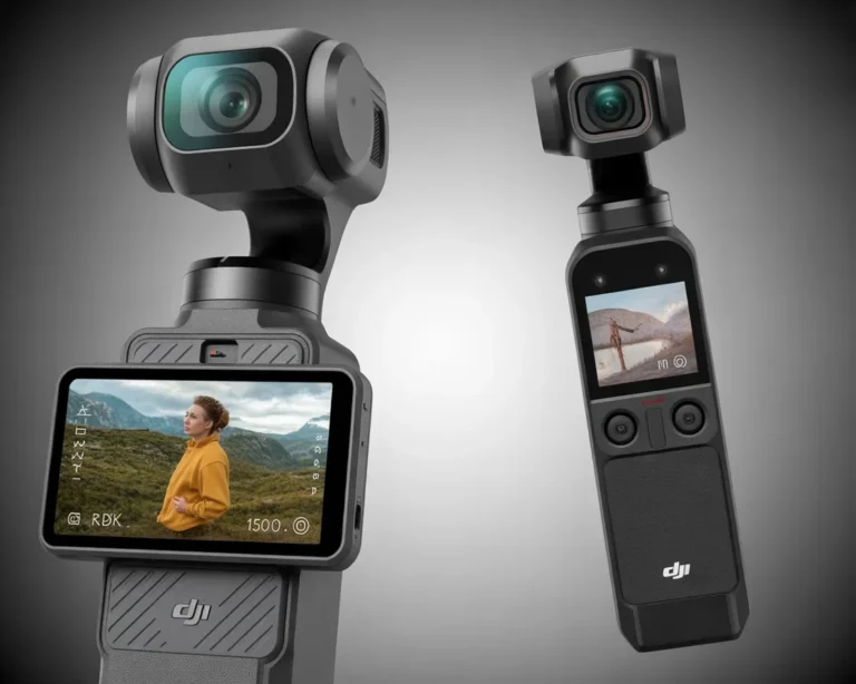 Comparison of DJI Pocket 2 vs Pocket 3 showcasing improved features.